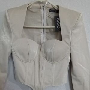 Blithe Cream Women's Crop Top